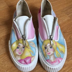 Barbie Hand-Painted Custom Shoes Size 6